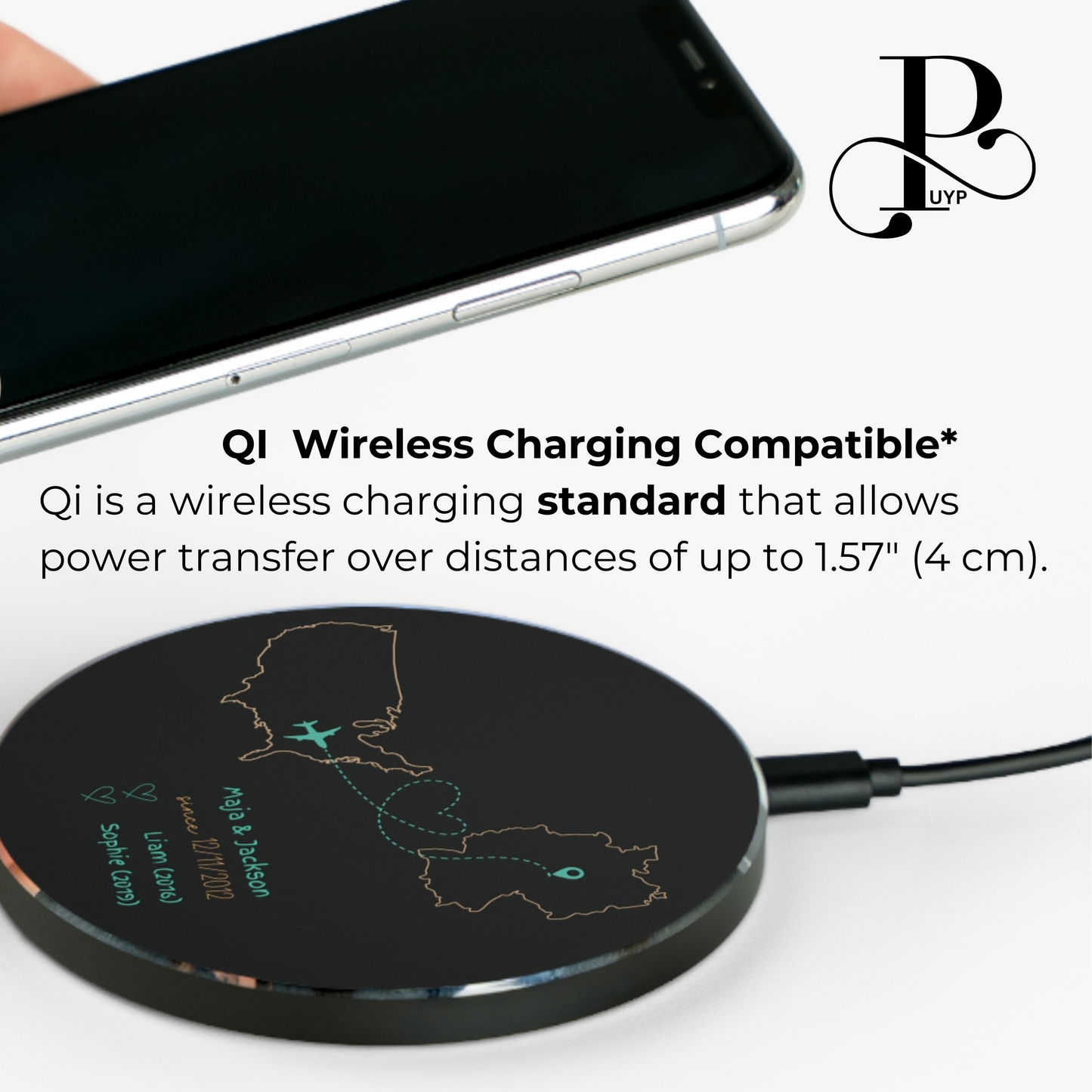 "Our Love Story" Custom Wireless Charger