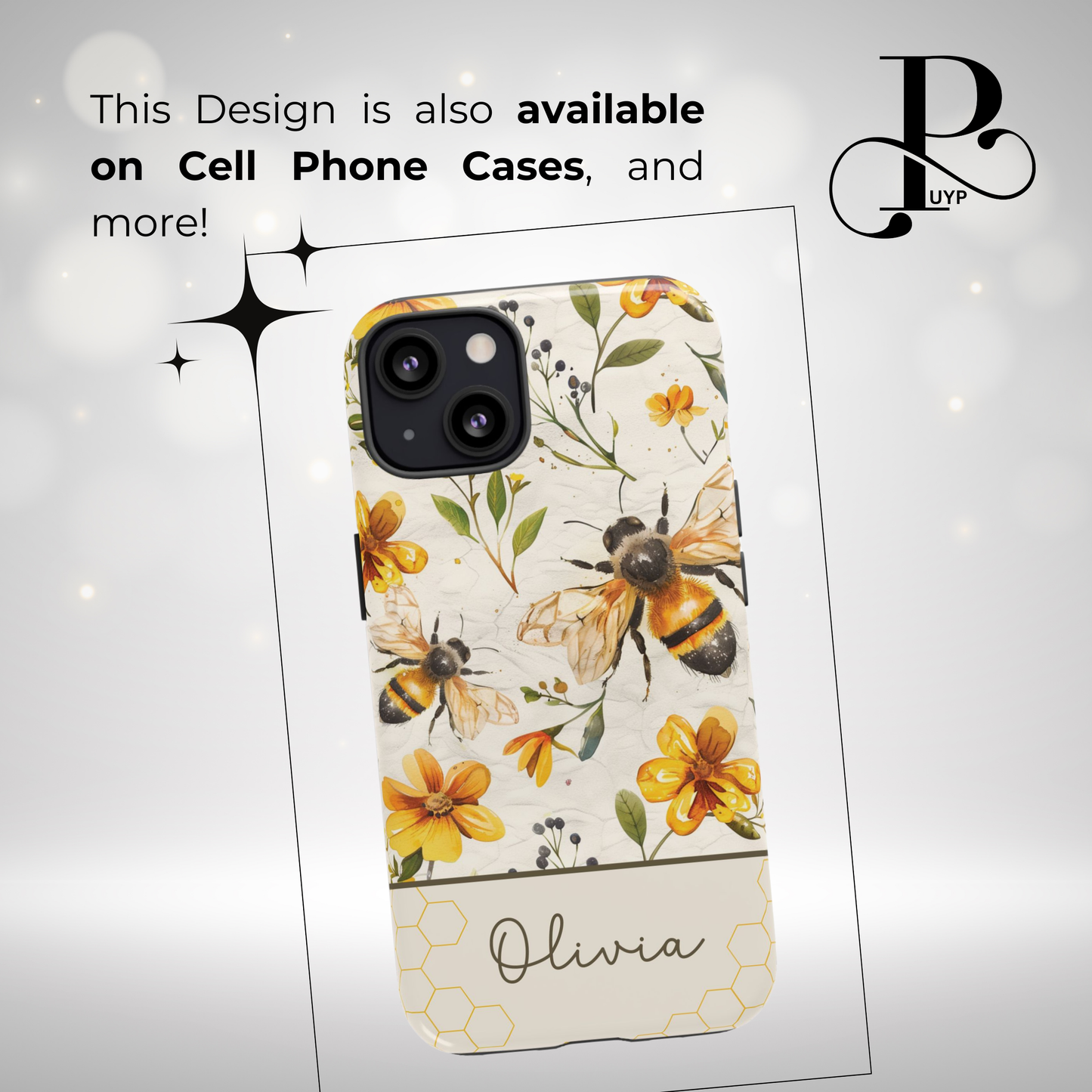"Bees in Bloom" Custom Cell Phone Wallet
