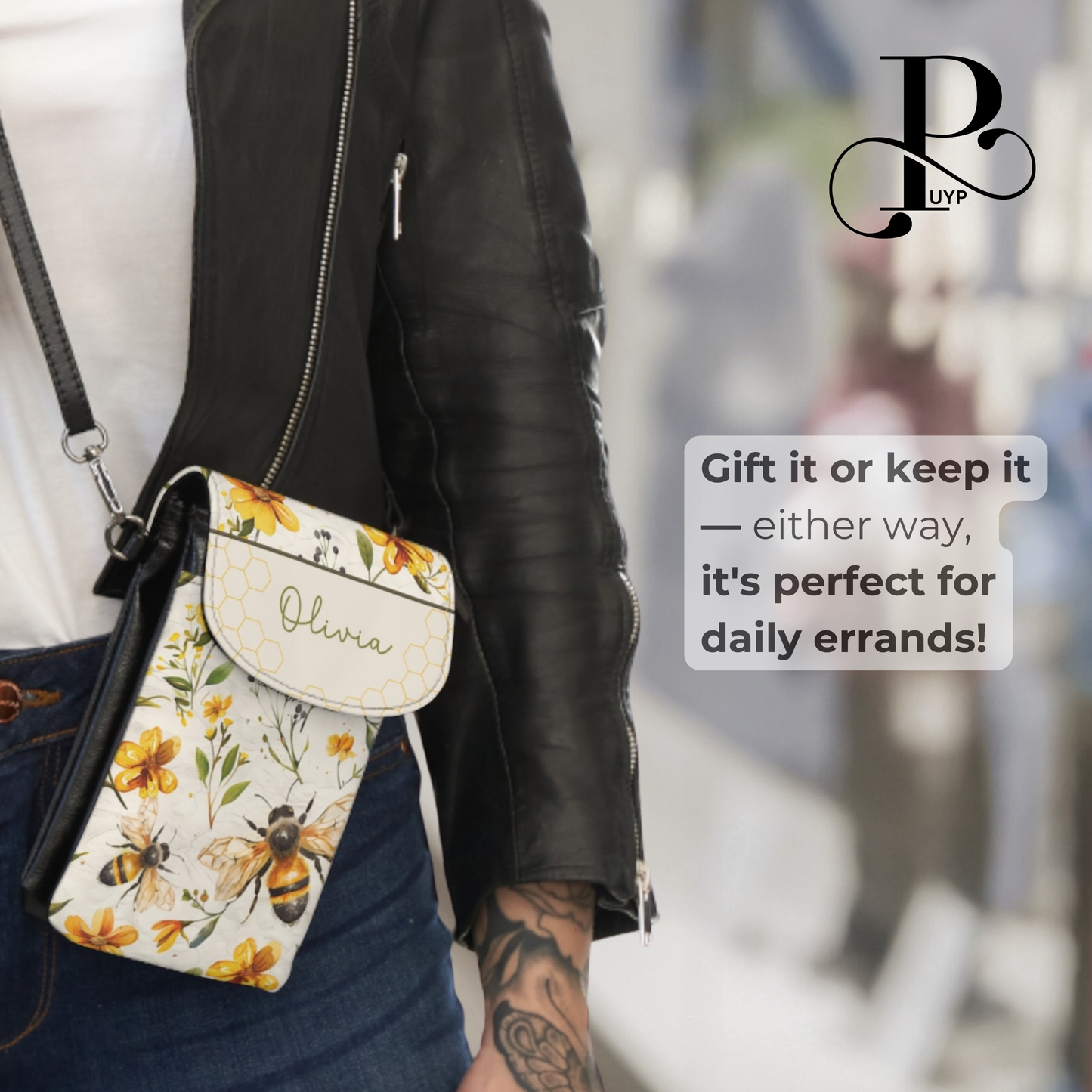 "Bees in Bloom" Custom Cell Phone Wallet