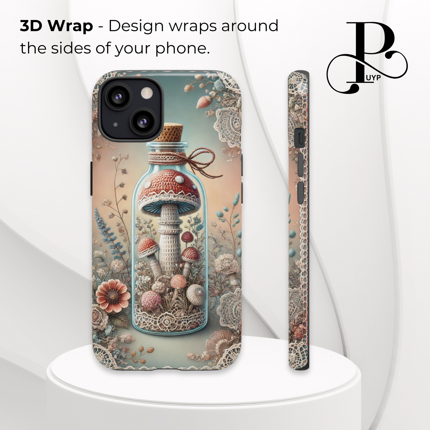 "Mushrooms in a Bottle" Phone Case