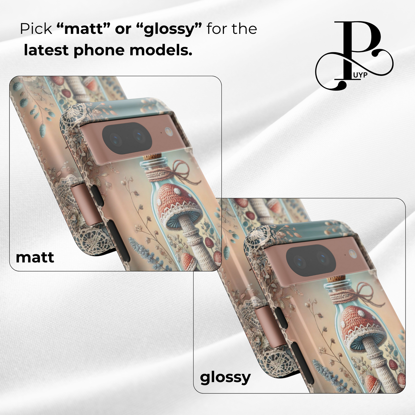 "Mushrooms in a Bottle" Phone Case