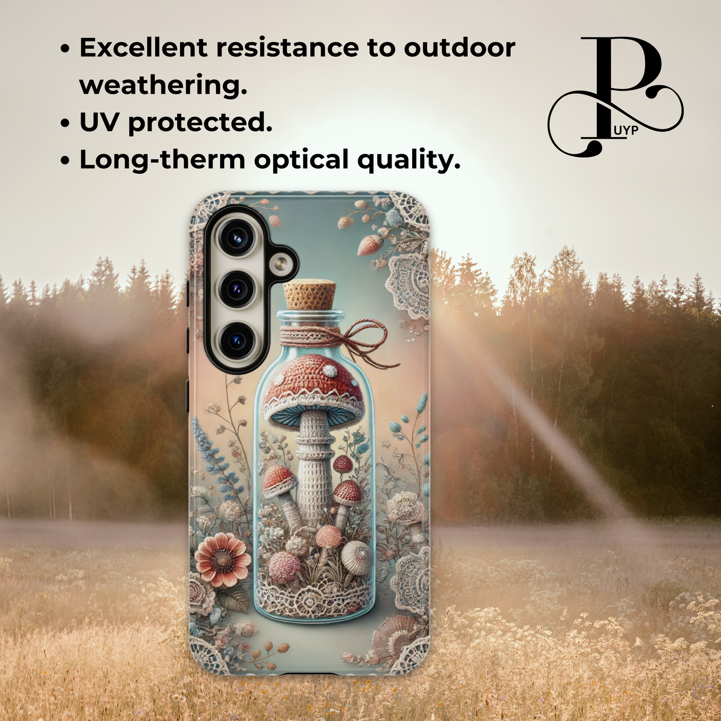 "Mushrooms in a Bottle" Phone Case