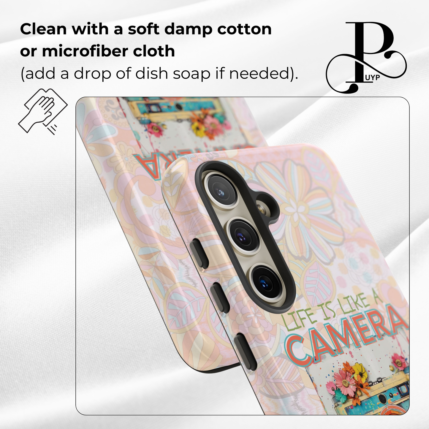 "Retro Camera" Phone Case with Motivational Quote