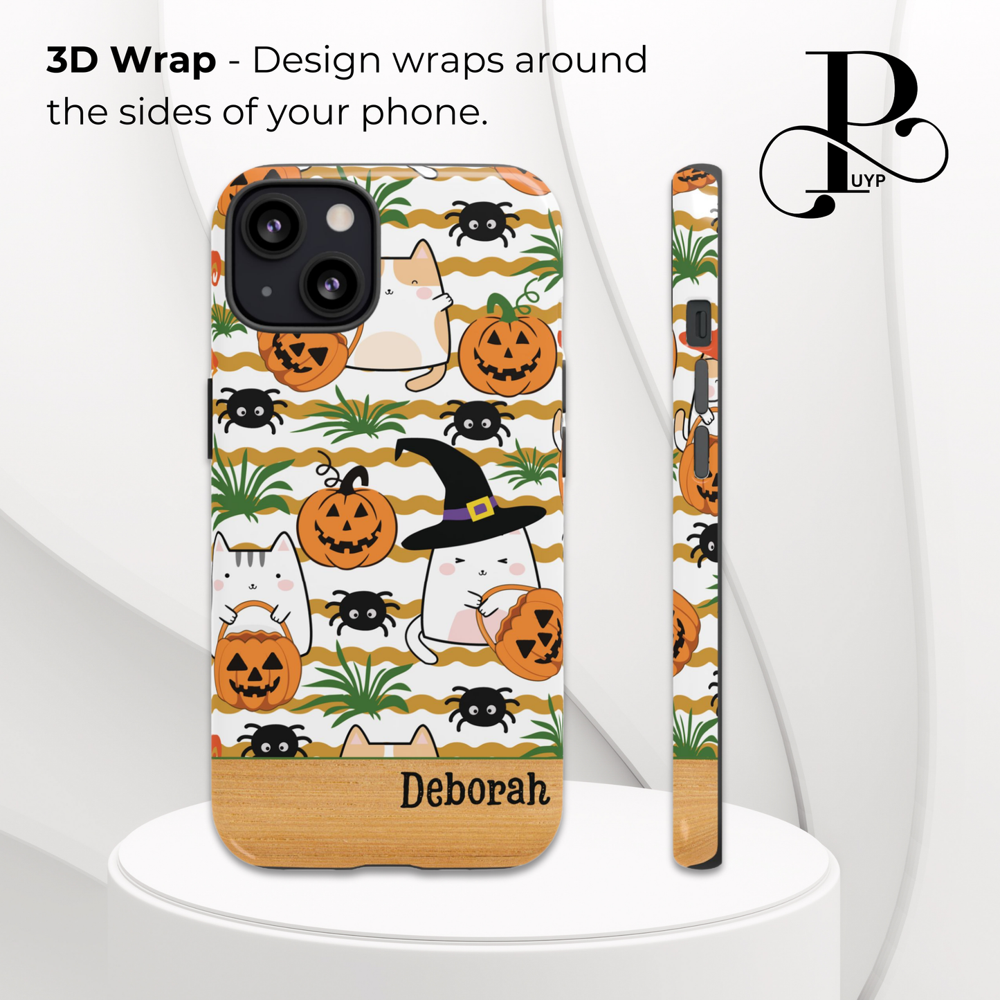 "Cats and Spiders" Custom Halloween Phone Case