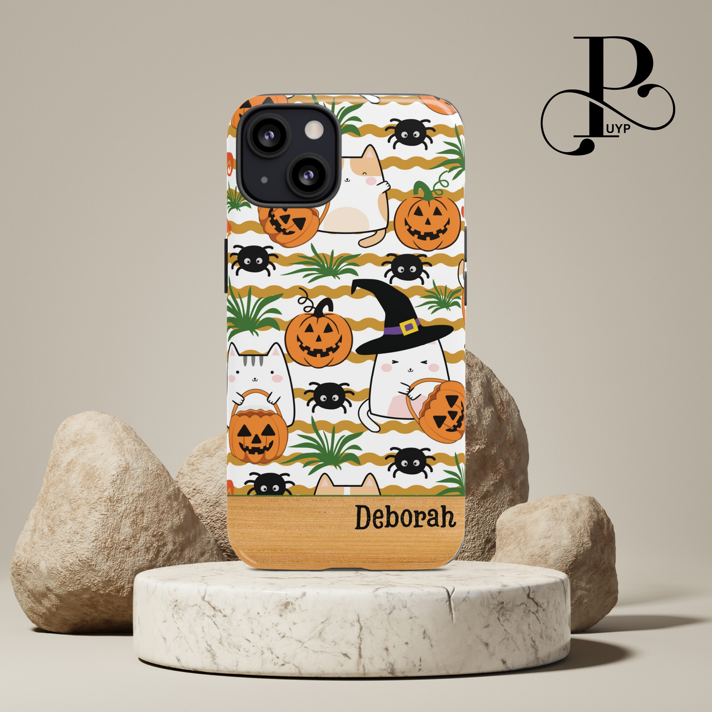 "Cats and Spiders" Custom Halloween Phone Case