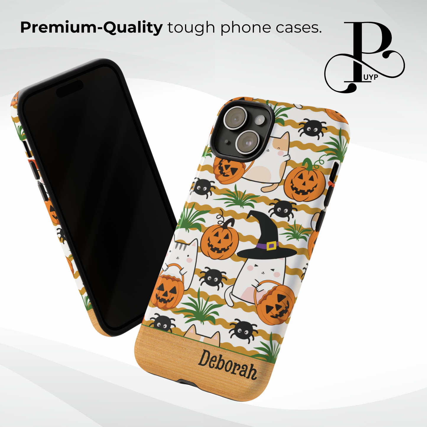 "Cats and Spiders" Custom Halloween Phone Case