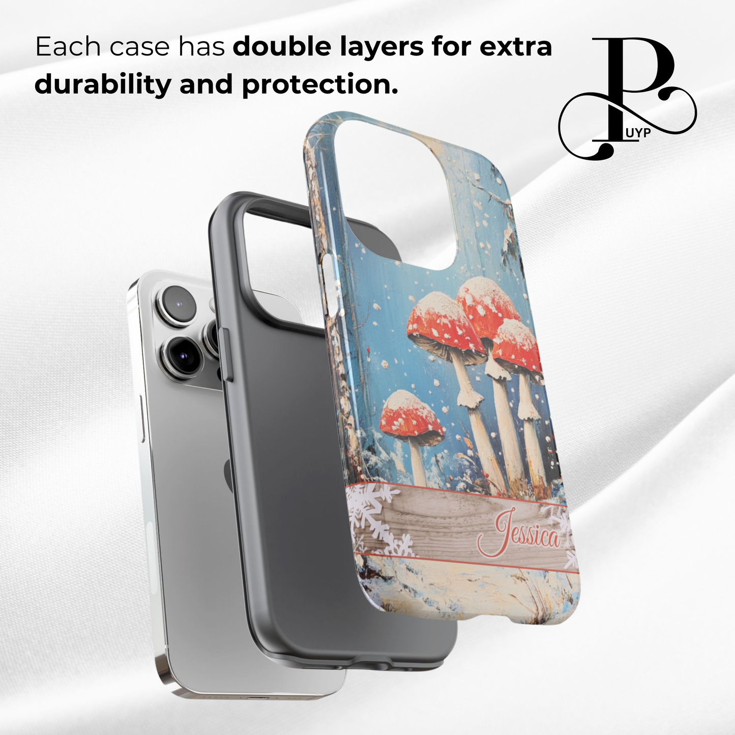 "Winter Wonderland" Custom Mushroom Phone Case