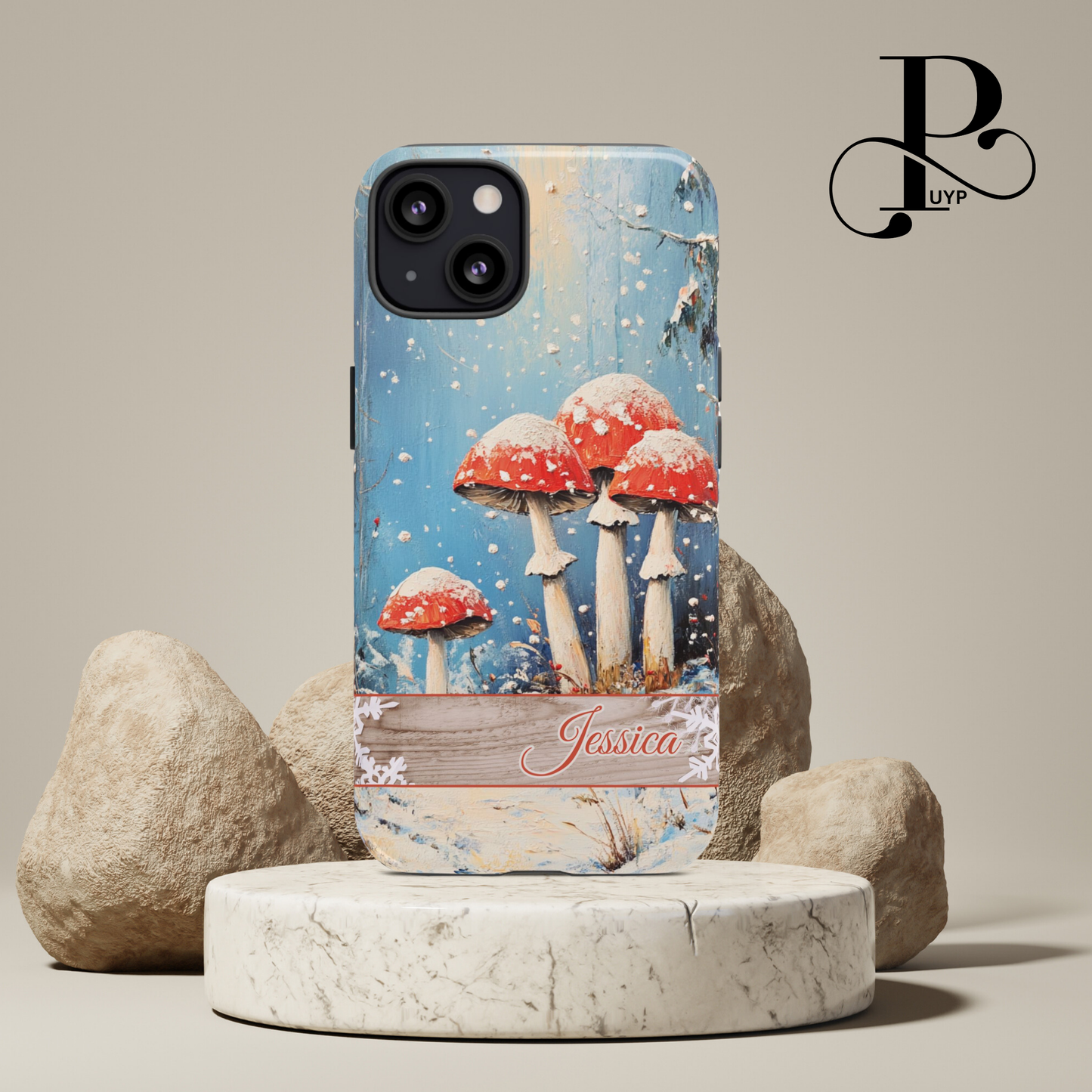 "Winter Wonderland" Custom Mushroom Phone Case