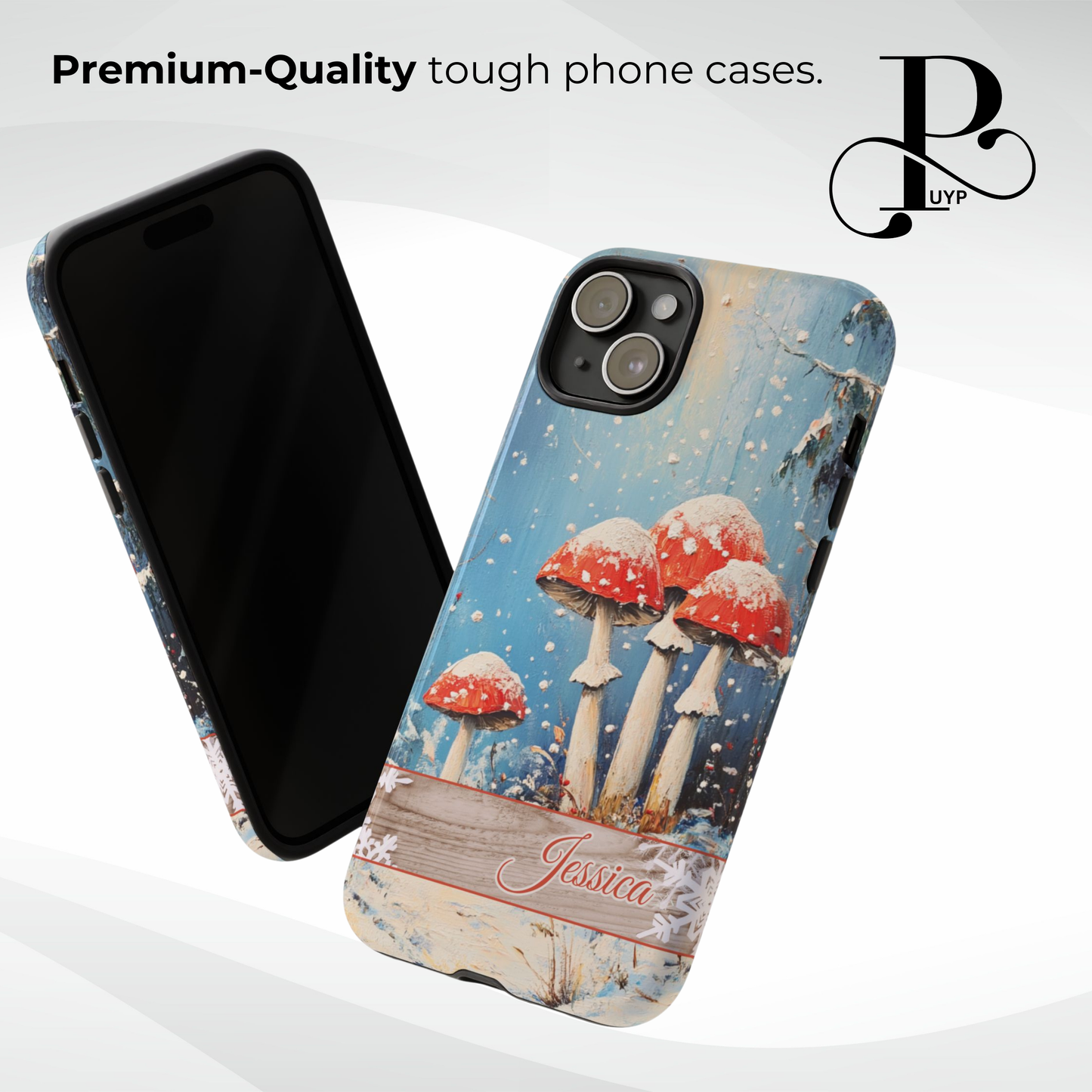 "Winter Wonderland" Custom Mushroom Phone Case