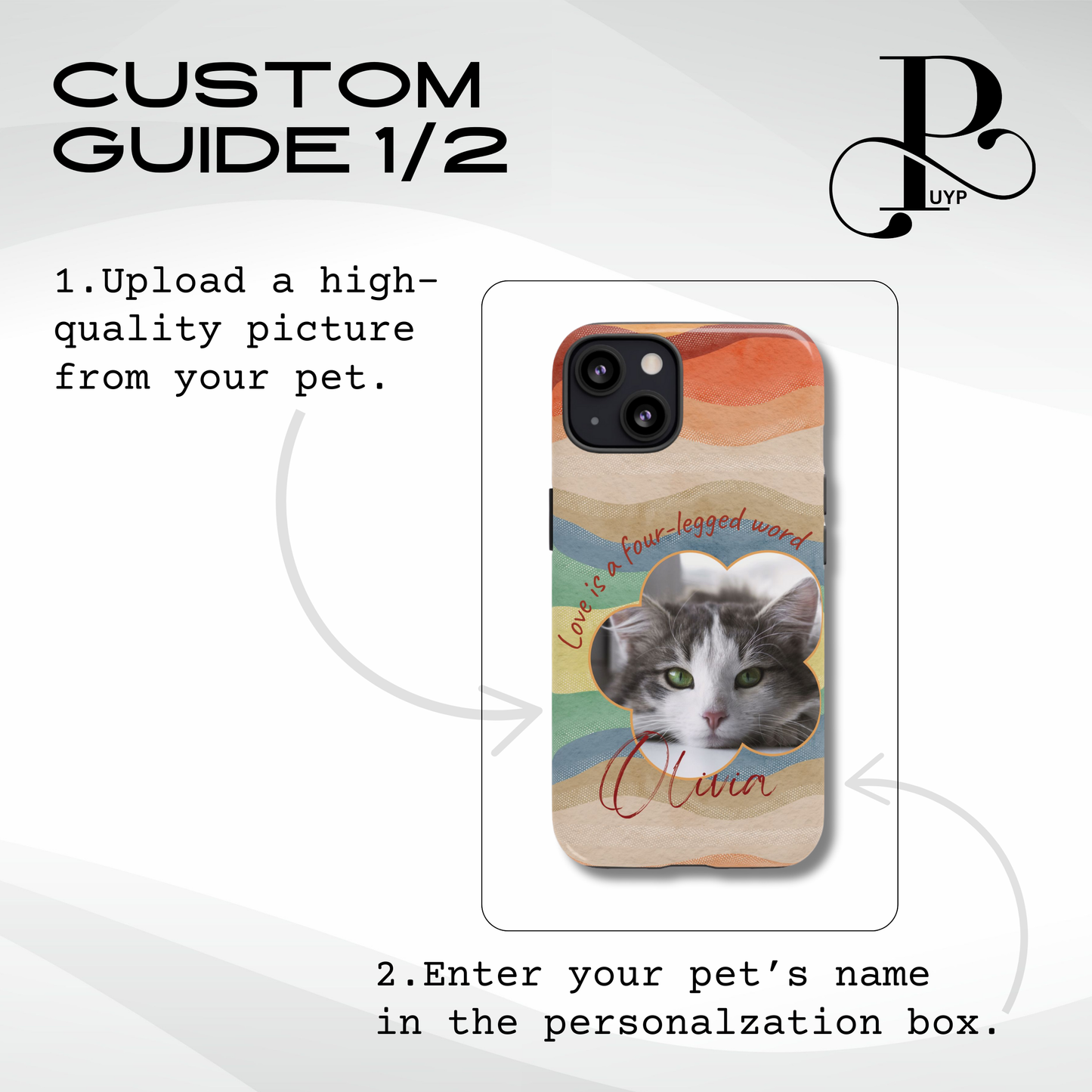 "Love Is a Four-legged Word" Custom Pet Phone Case