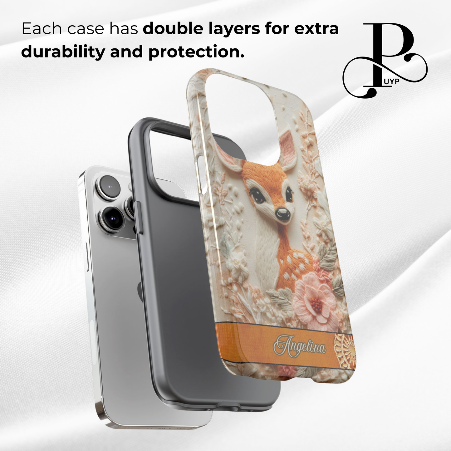 "Fawn in Bloom" Custom Phone Case
