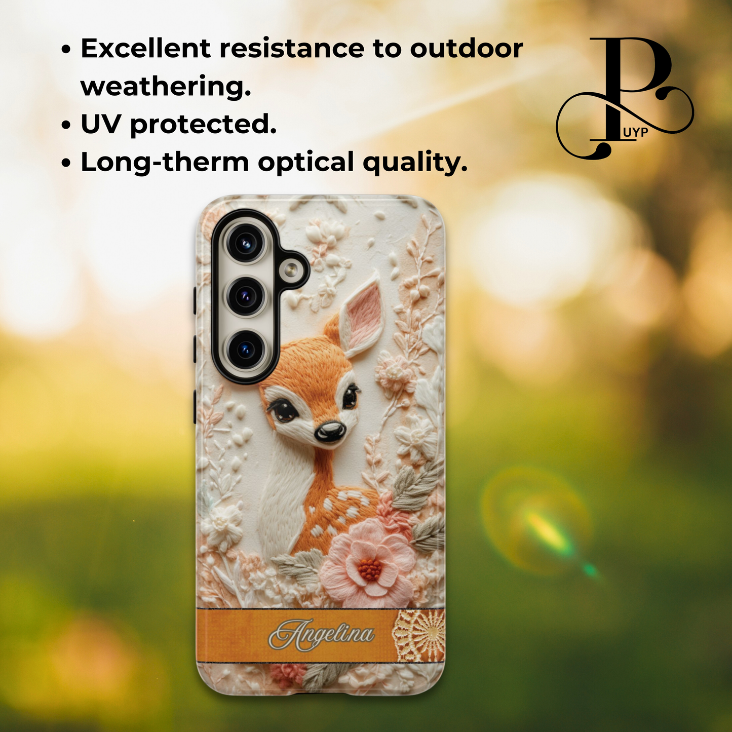 "Fawn in Bloom" Custom Phone Case