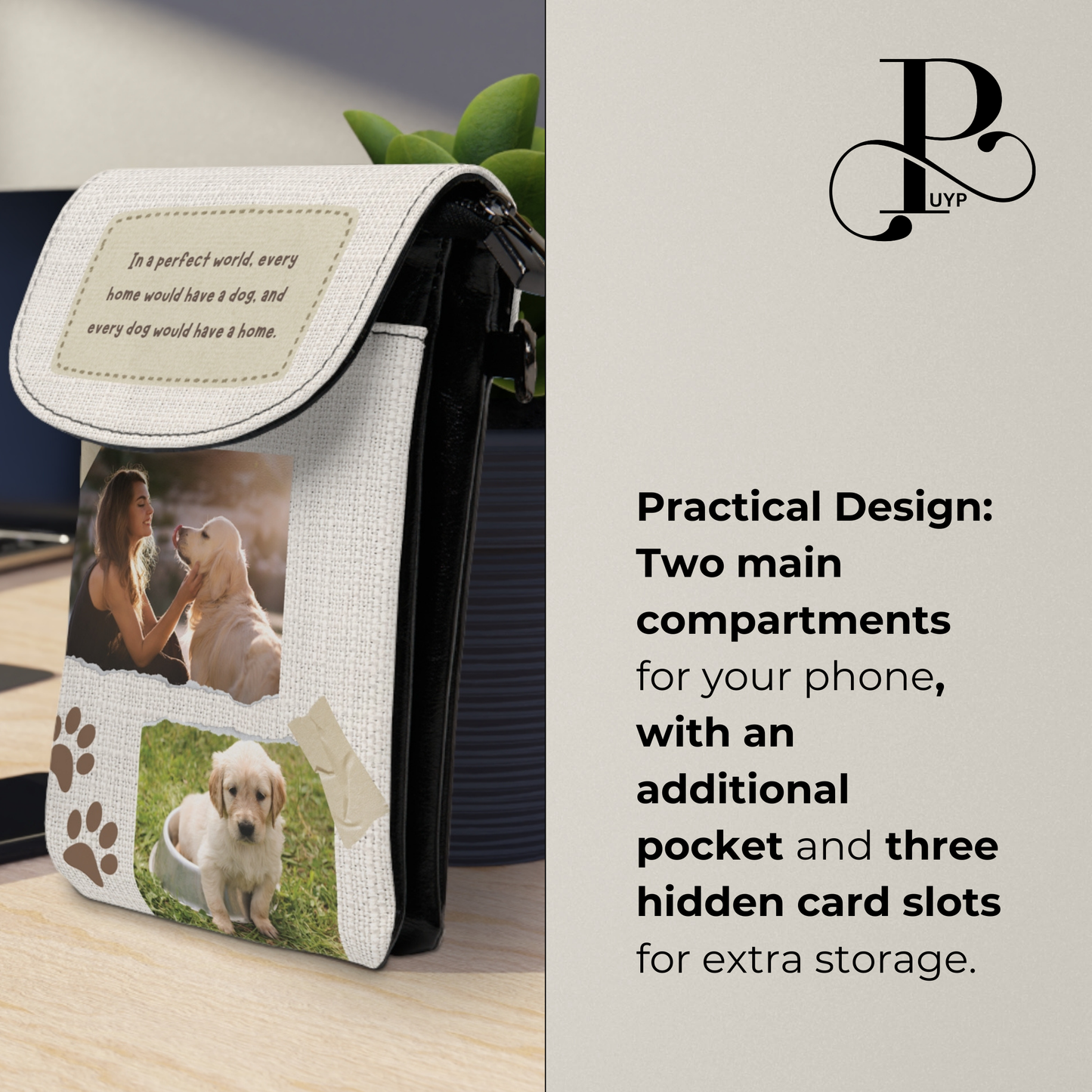 "DOG Lover" Custom Cell Phone Wallet