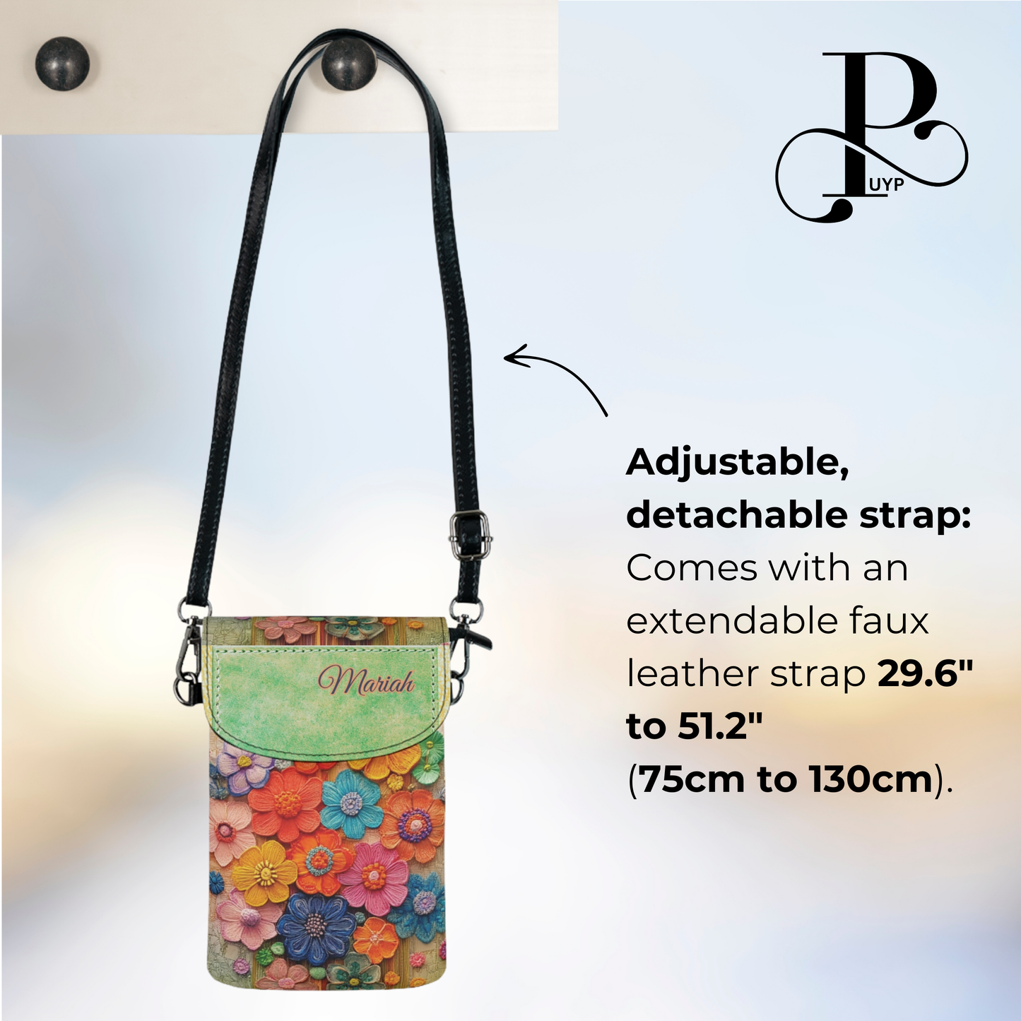 "Embroidered Wildflowers" Cell Phone Wallet