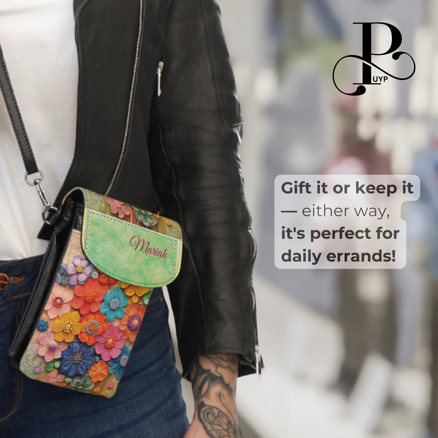 "Embroidered Wildflowers" Cell Phone Wallet