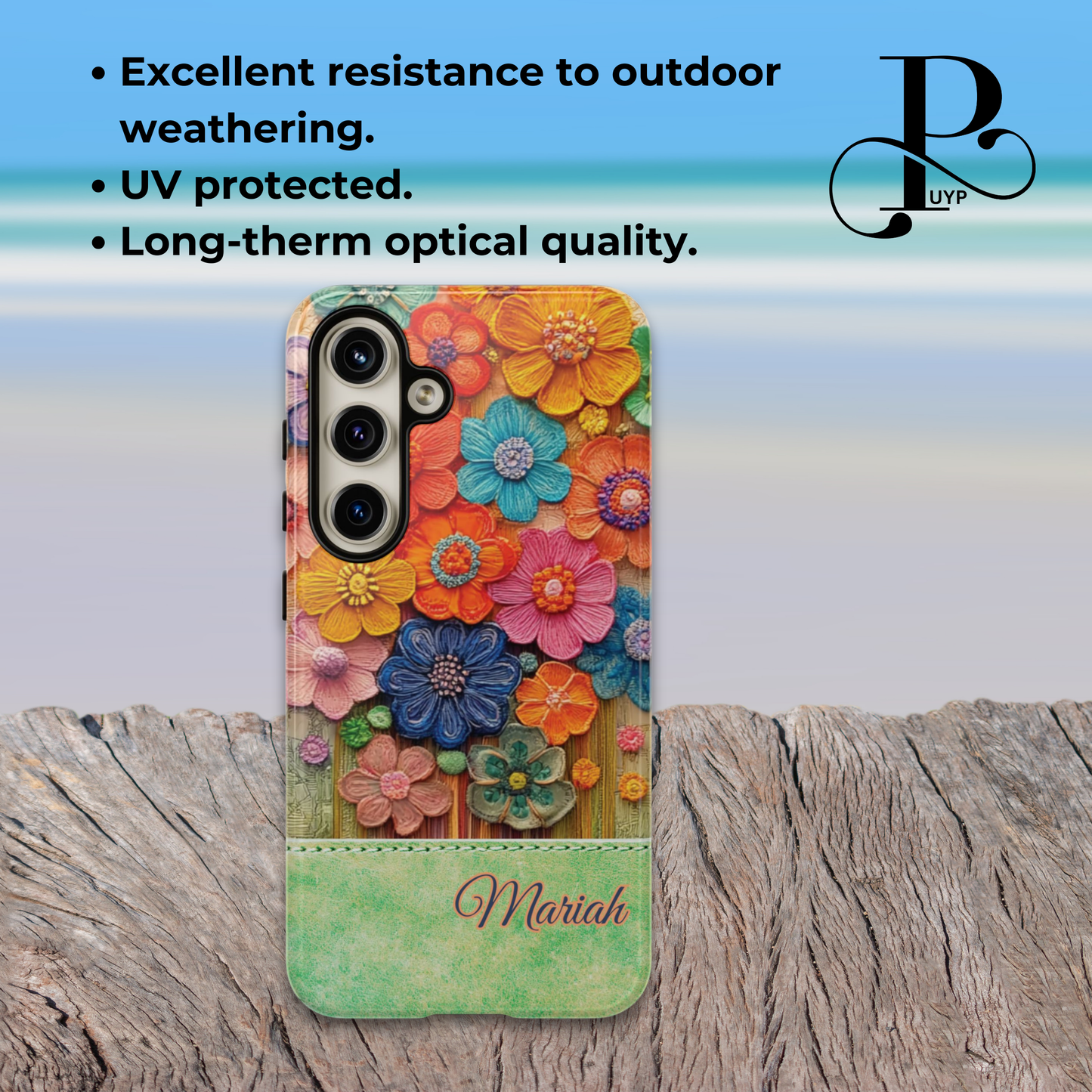"Embroidered Wildflowers" Custom Phone Case