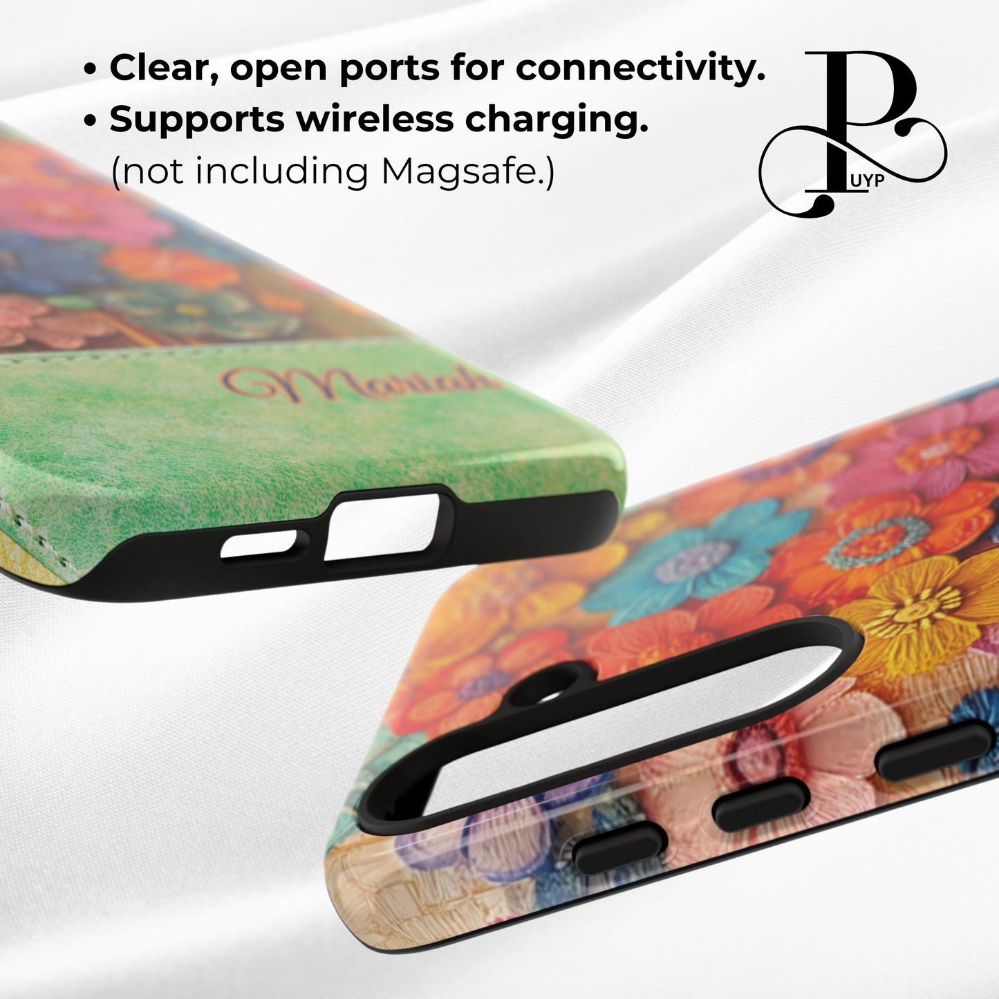 "Embroidered Wildflowers" Custom Phone Case