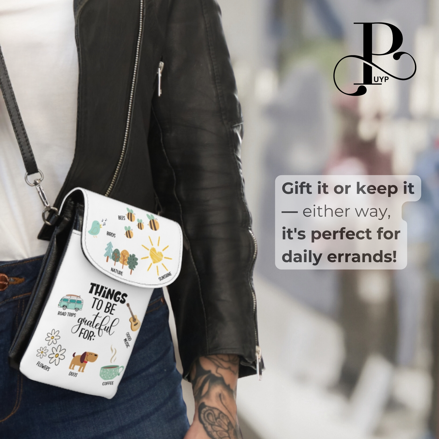 "Things To Be Grateful For" Cell Phone Wallet