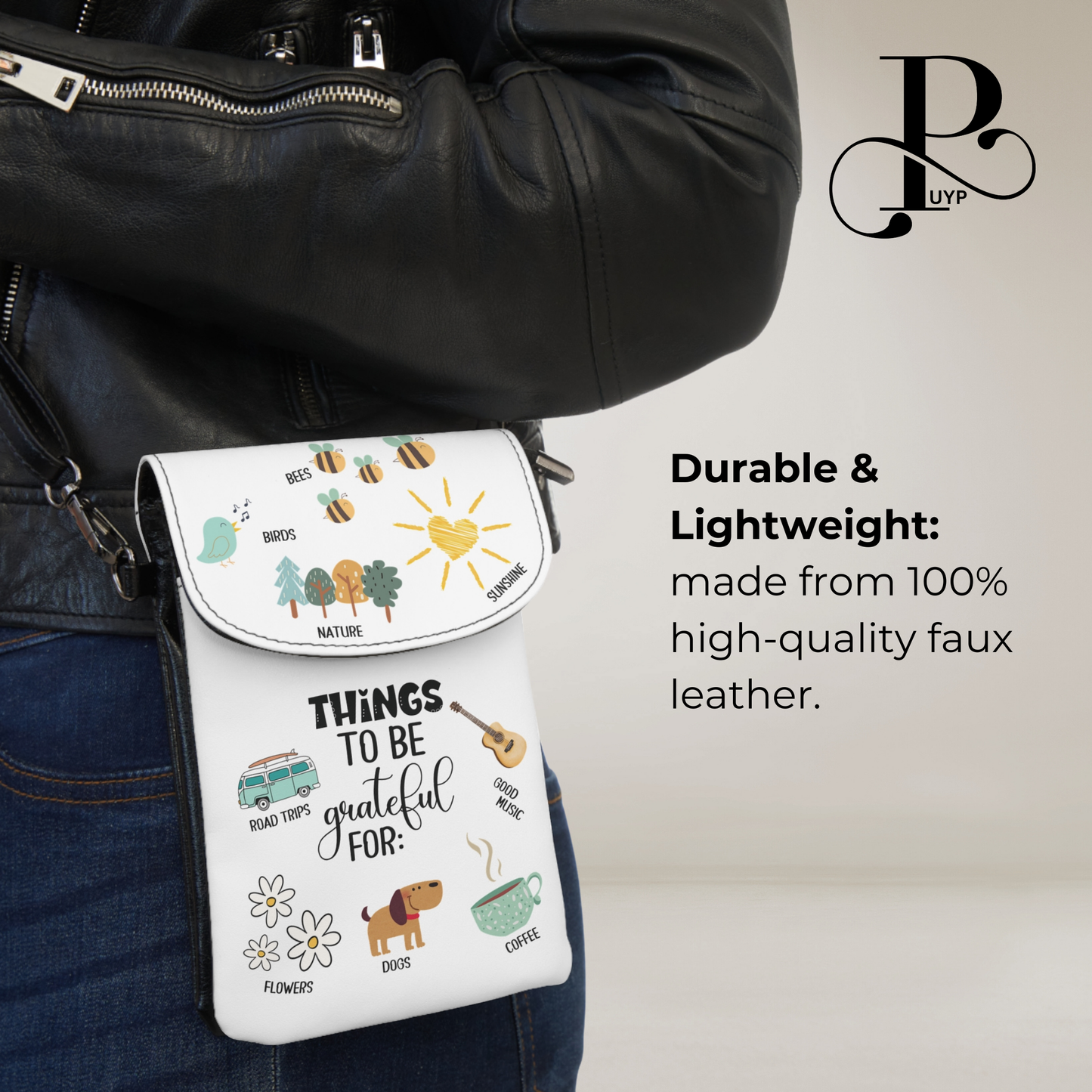 "Things To Be Grateful For" Cell Phone Wallet