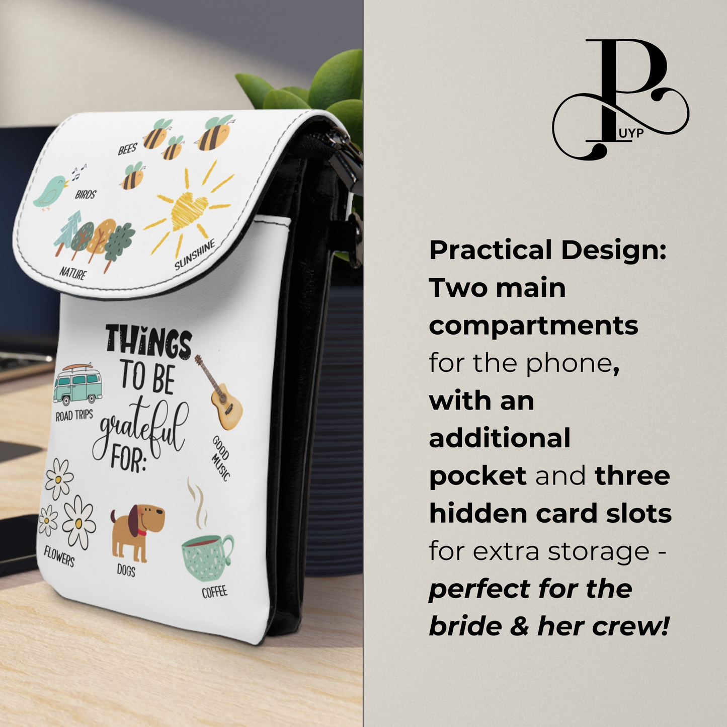 "Things To Be Grateful For" Cell Phone Wallet