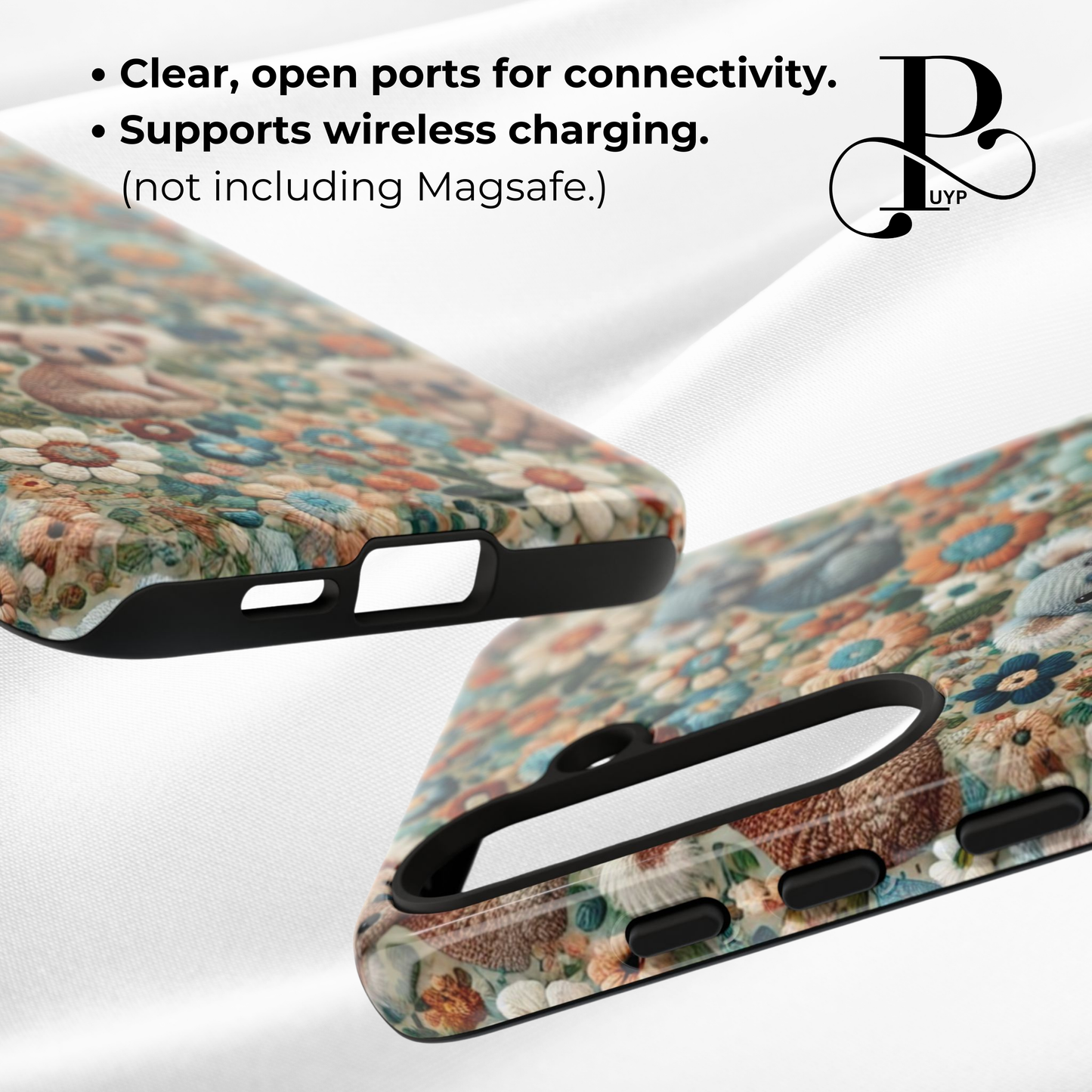 "Koala Bears in Bloom" Embroidered Phone Case