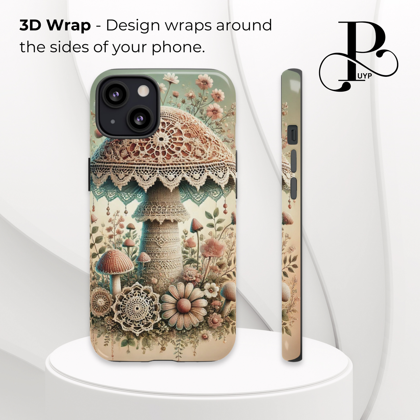 "Whimsical Lace" Mushroom Phone Case