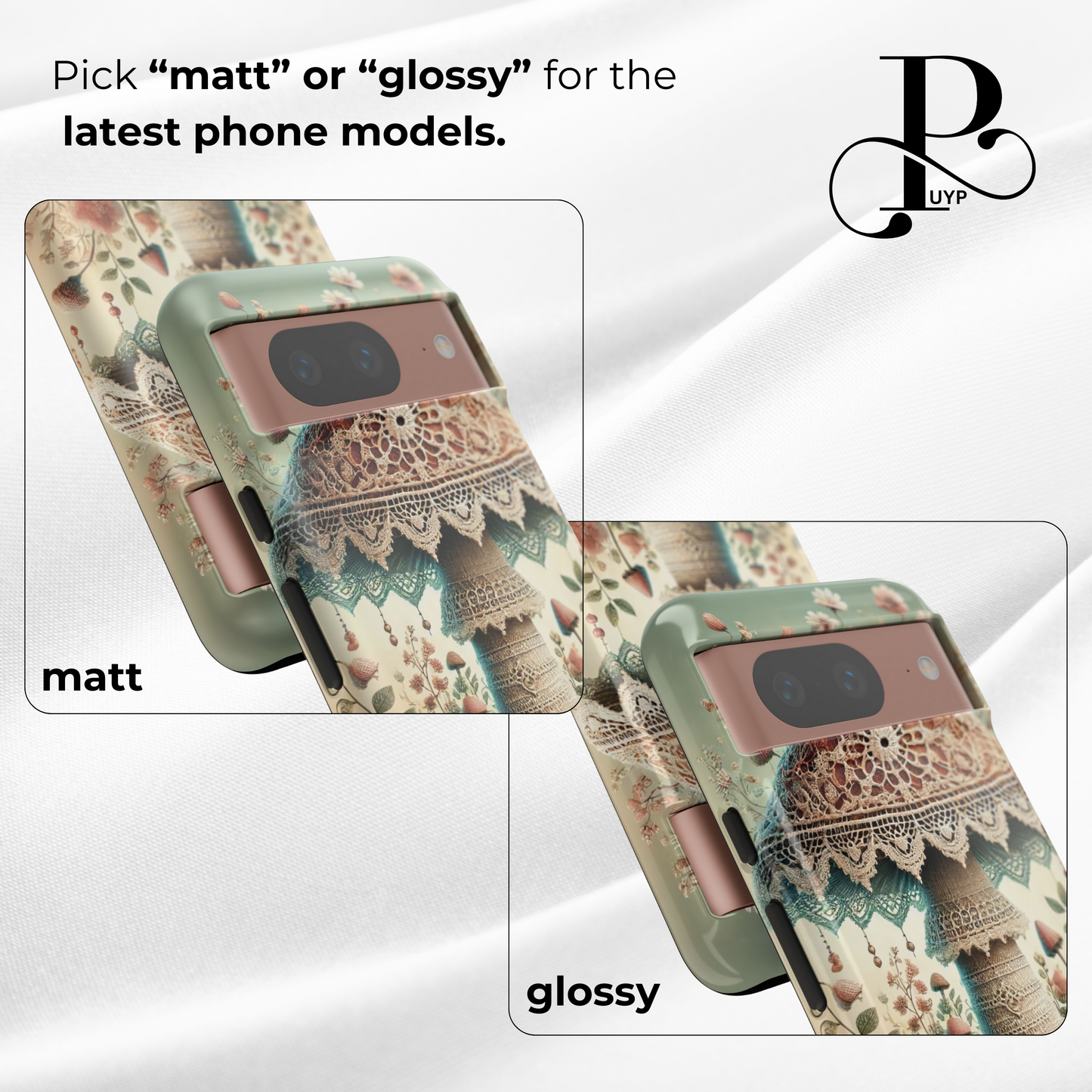 "Whimsical Lace" Mushroom Phone Case