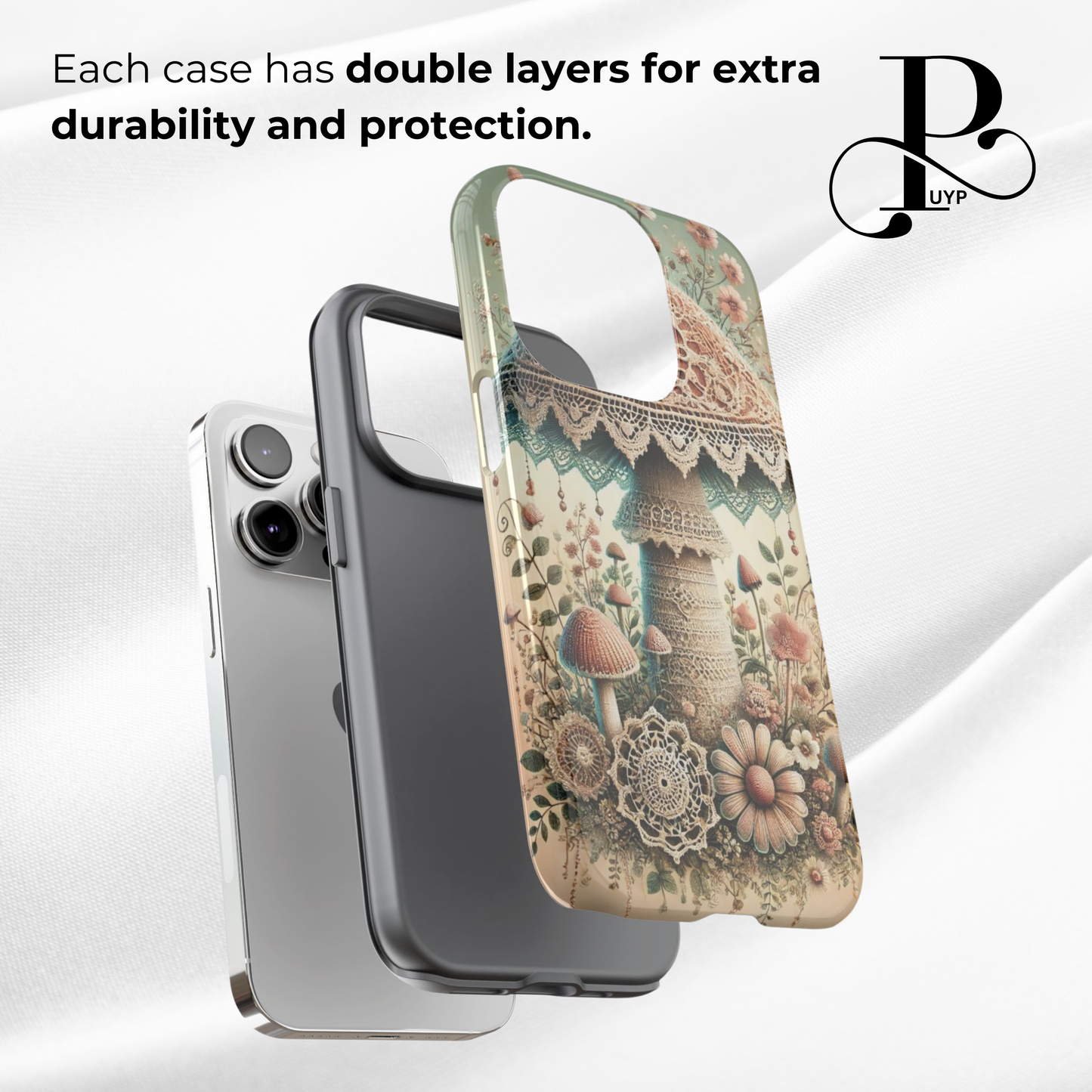 "Whimsical Lace" Mushroom Phone Case
