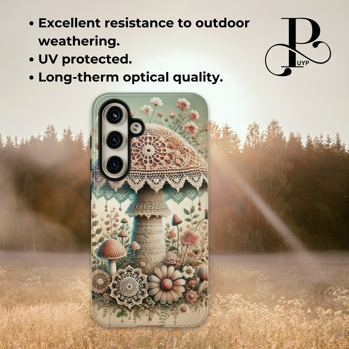 "Whimsical Lace" Mushroom Phone Case