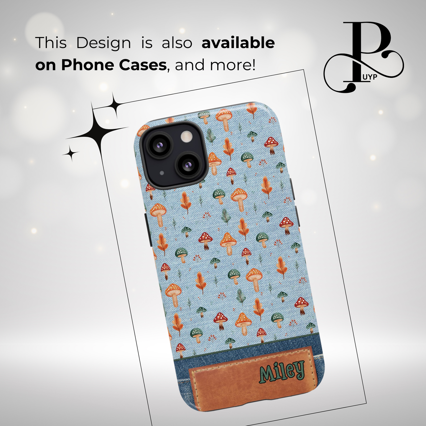 "Tiny Toadstools" Custom Cell Phone Wallet