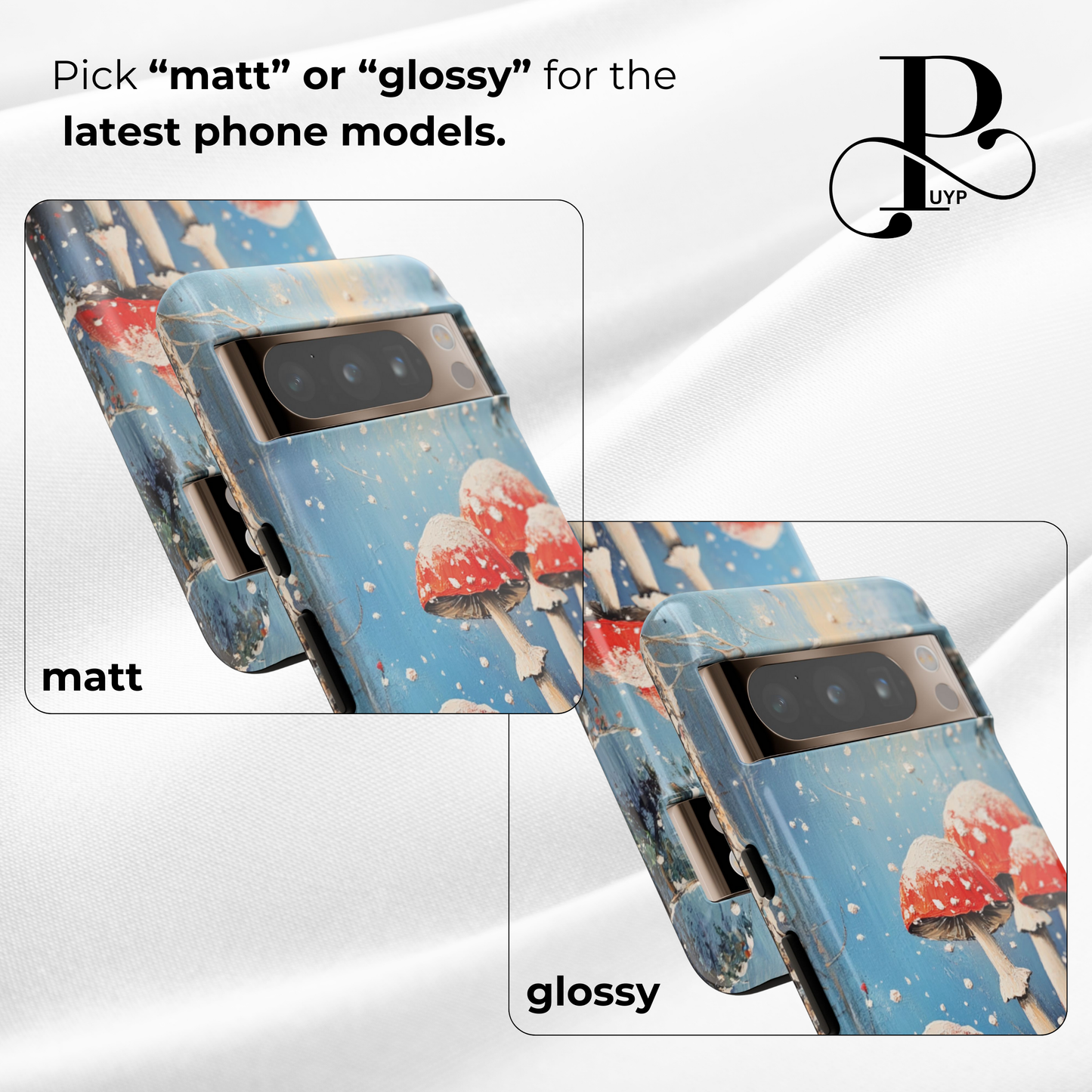 "Winter Wonderland" Custom Mushroom Phone Case