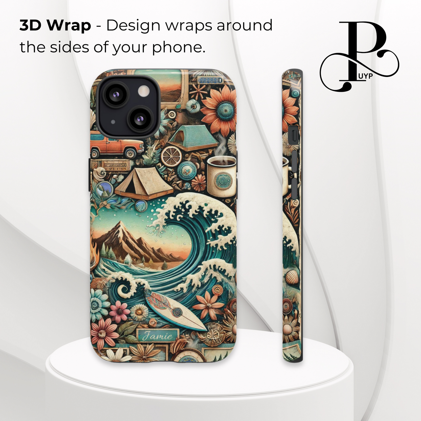 "Ocean, Surf & Summer Vibes" Custom Phone Case