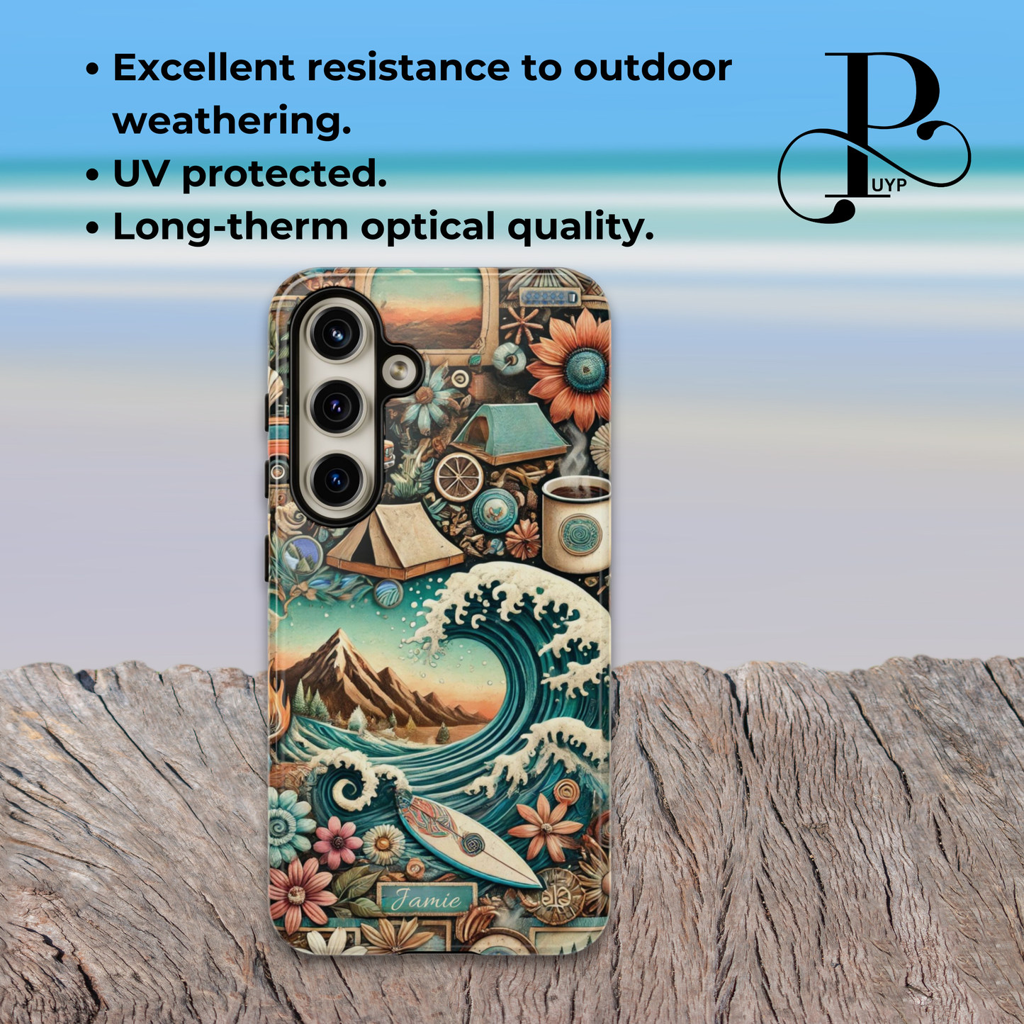 "Ocean, Surf & Summer Vibes" Custom Phone Case