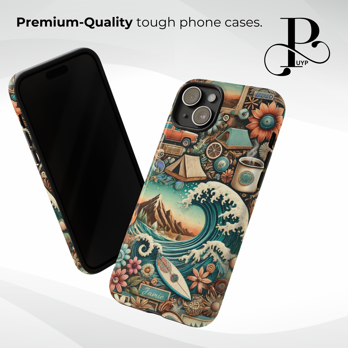 "Ocean, Surf & Summer Vibes" Custom Phone Case