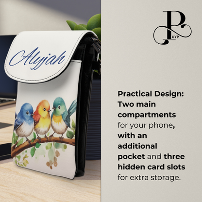 "Happy Birds" Custom Cell Phone Wallet