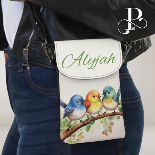 "Happy Birds" Custom Cell Phone Wallet