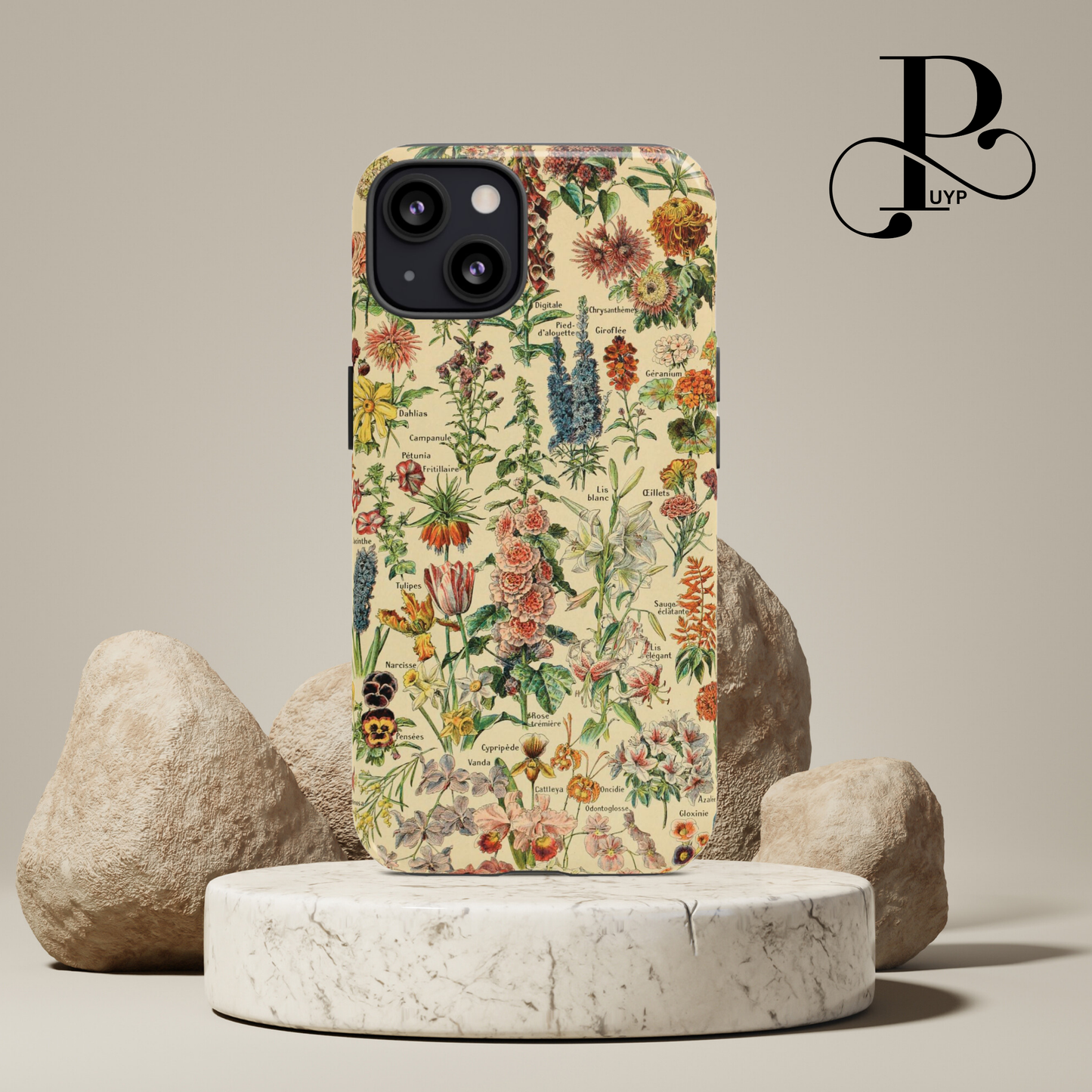 "Fleurs 1909" Adolphe Millot Phone Case