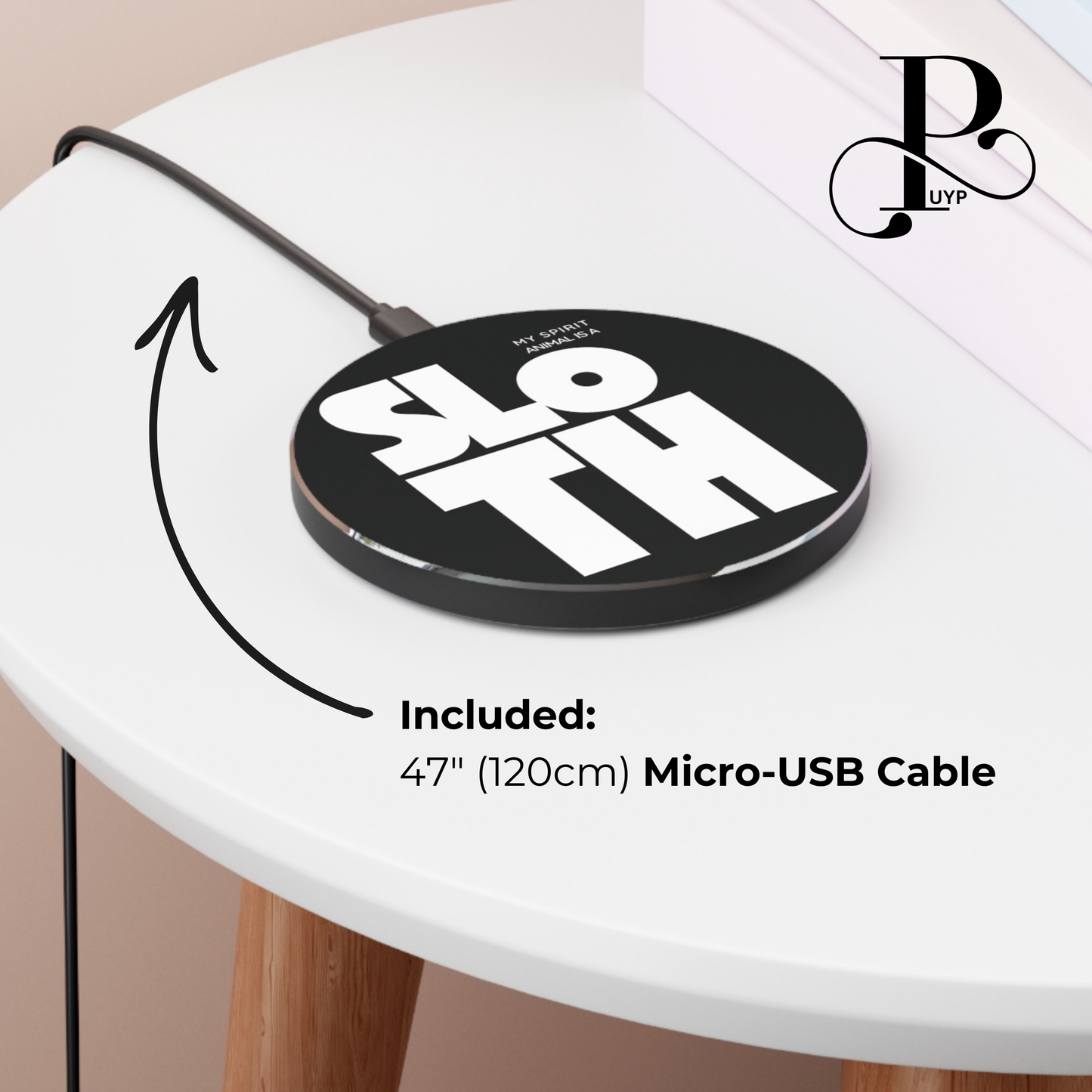 "My Spirit Animal is a Sloth" Wireless Charger