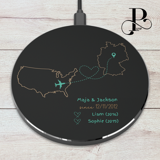 "Our Love Story" Custom Wireless Charger