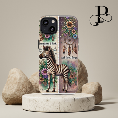 "Zebra in Bloom" Funny Quote Phone Case