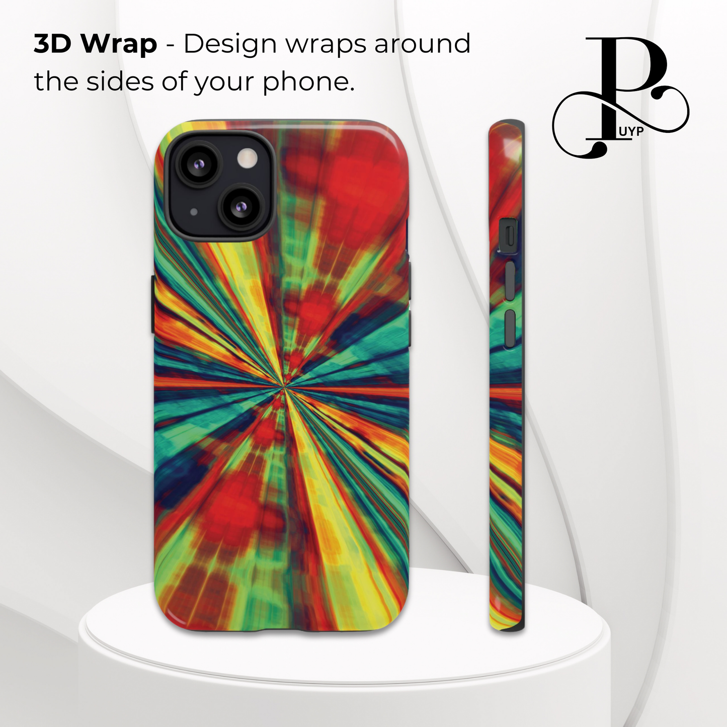 "Abstract Fractal Tunnel" Phone Case