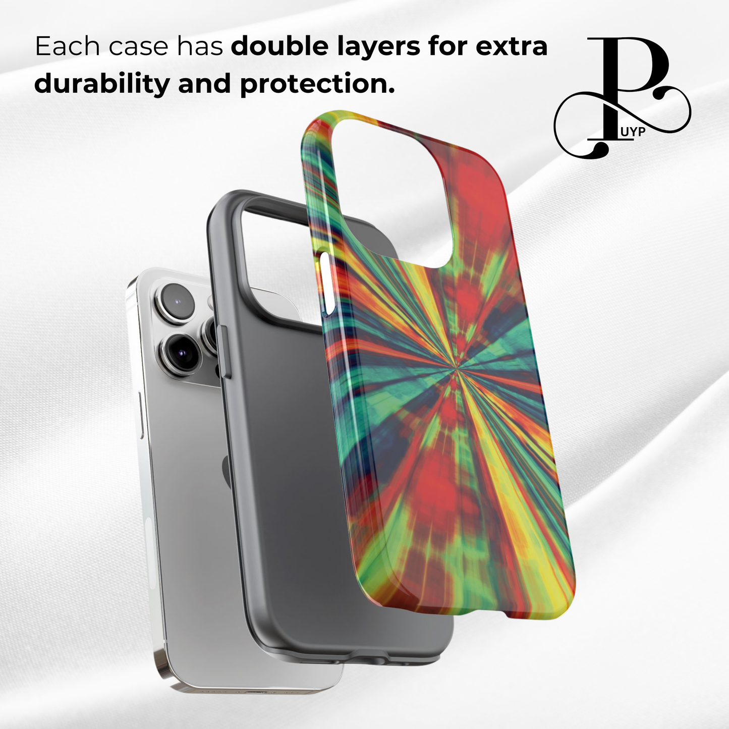 "Abstract Fractal Tunnel" Phone Case