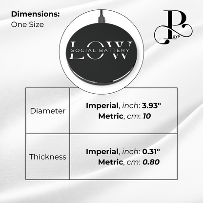 "Social Battery Low" Wireless Charger