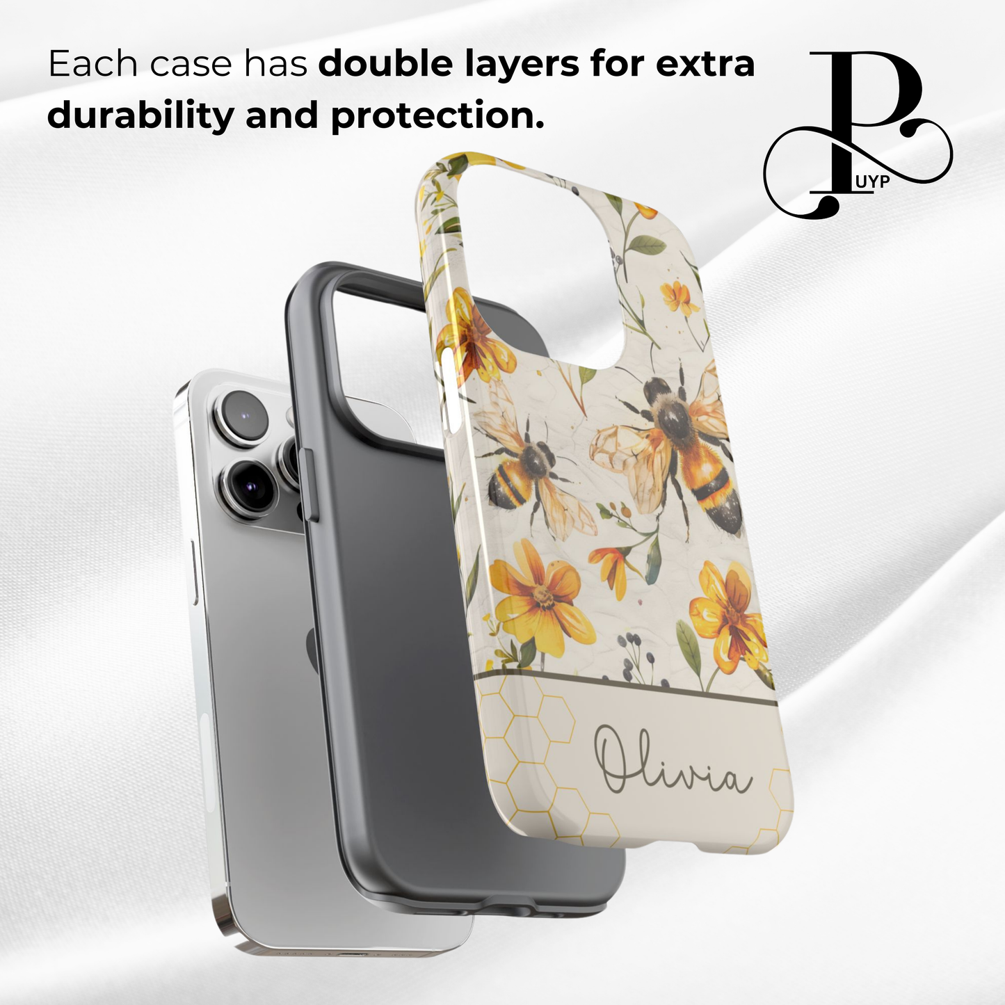 "Bees in Bloom" Custom Phone Case