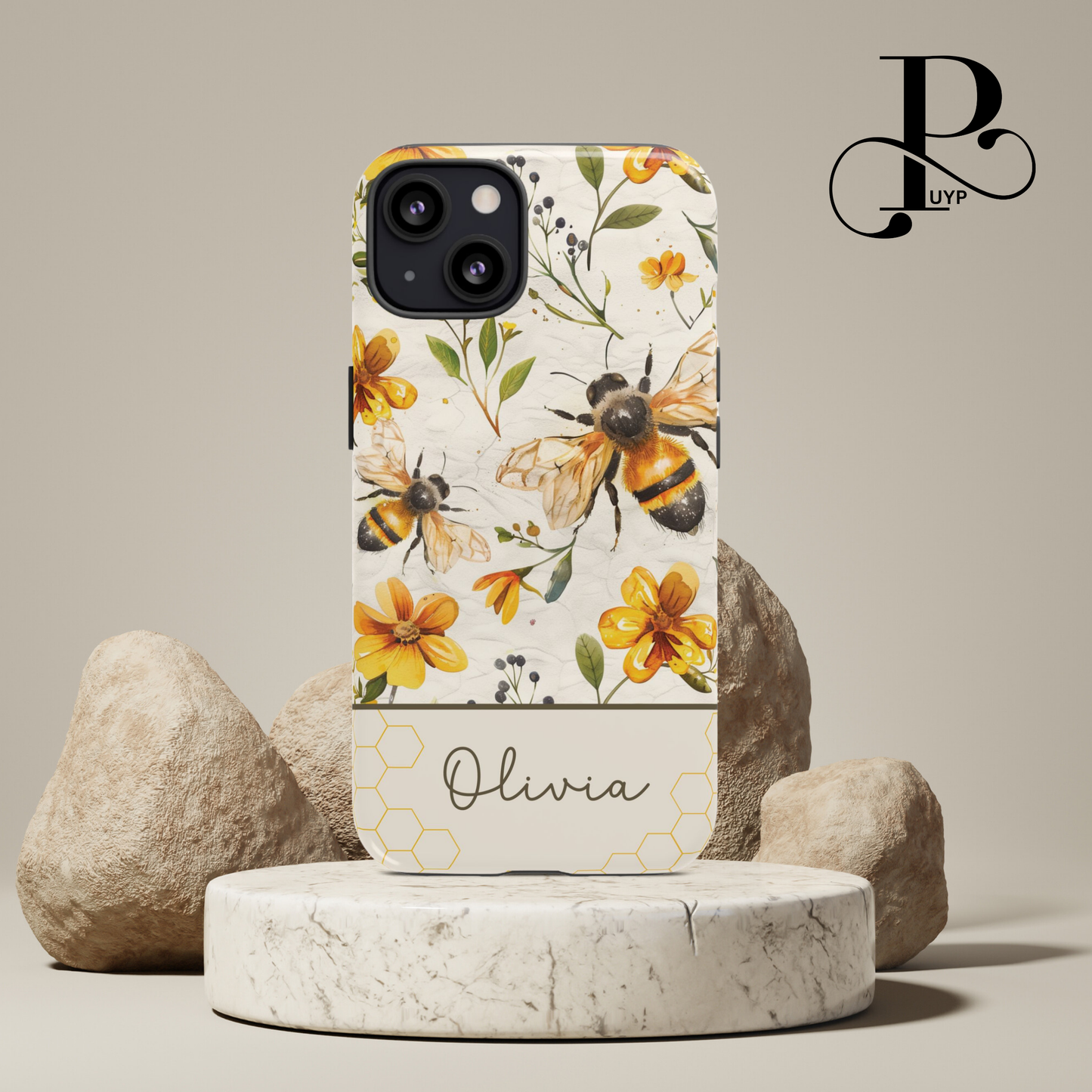 "Bees in Bloom" Custom Phone Case