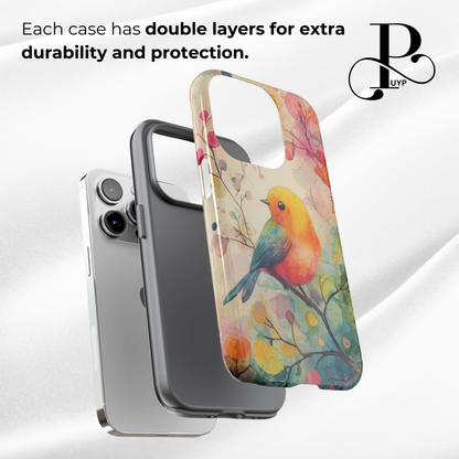 "Watercolor Bird Painting" Phone Case