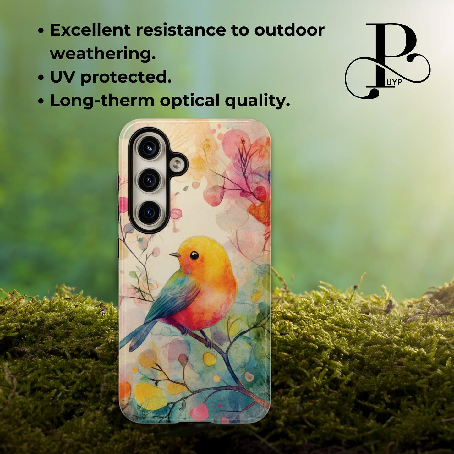 "Watercolor Bird Painting" Phone Case