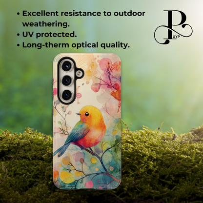 "Watercolor Bird Painting" Phone Case