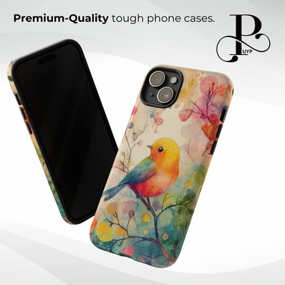 "Watercolor Bird Painting" Phone Case