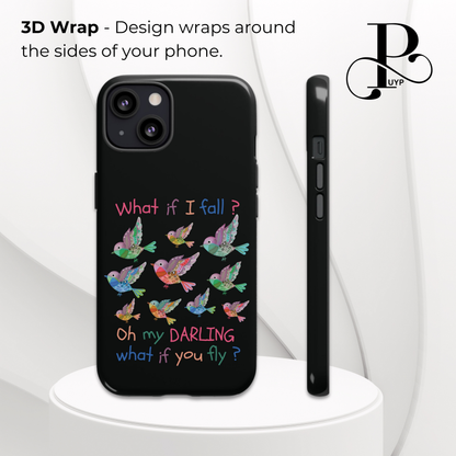 "Colorful Birds" Phone Case with Motivational Quote